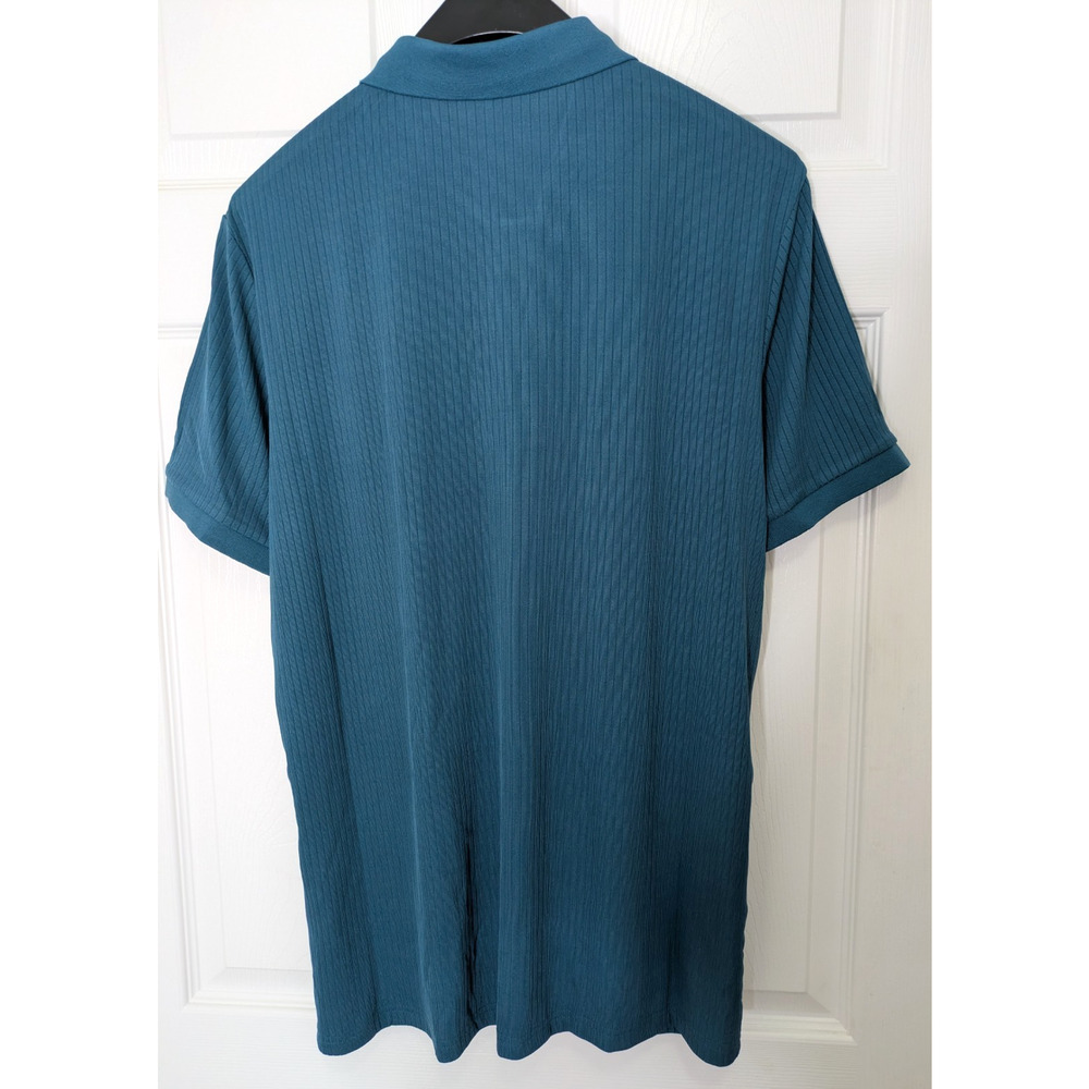 Mens Polo Shirt Golf Medium Golf Teal Short Sleeves Collared - Picture 2 of 7